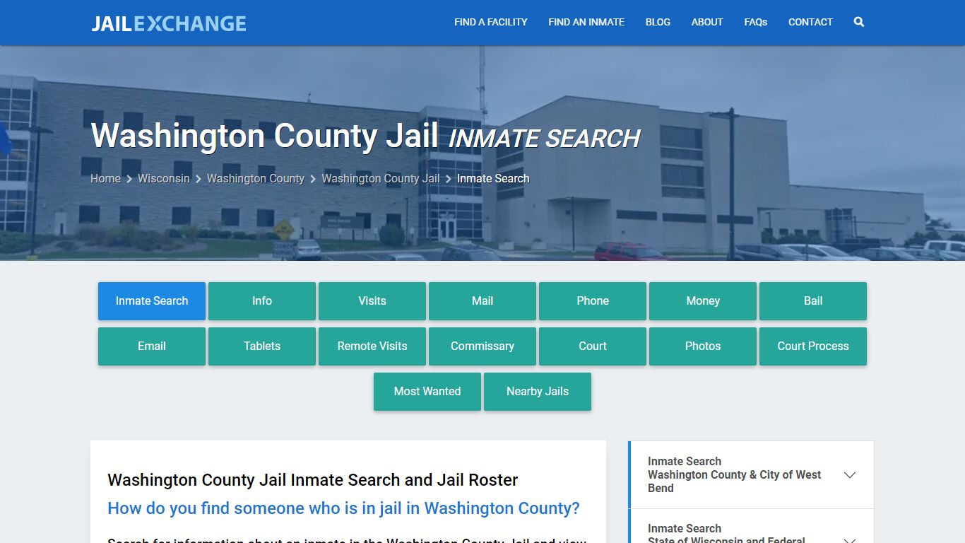 Inmate Search: Roster & Mugshots - Washington County Jail, WI